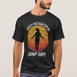 Vintage Easily Distracted By Jump Rope Retro Jump  T-Shirt