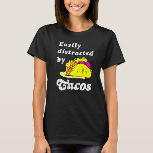 Vintage Easily Distracted By Tacos Mexican Taco Tu T-Shirt