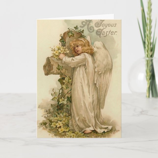Vintage Easter Angel Card (Front)