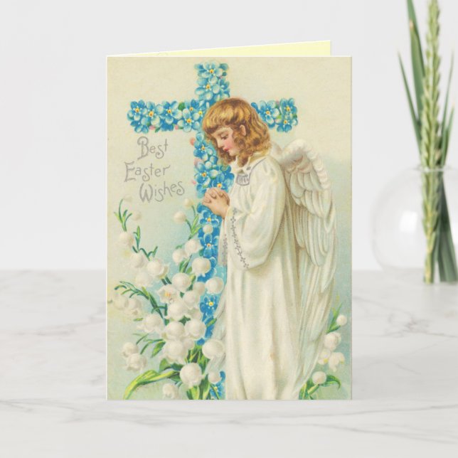 Vintage Easter Angel Card (Front)