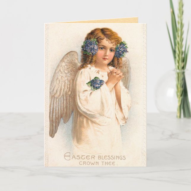 Vintage Easter Angel Card (Front)