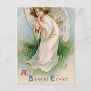 Vintage Easter Angel Child Postcard