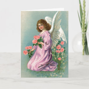 Vintage Easter Angel Greeting Card