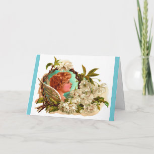 Vintage Easter Angel Holiday Card