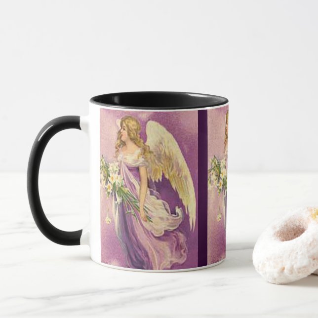 Vintage Easter Angel Mug (With Donut)