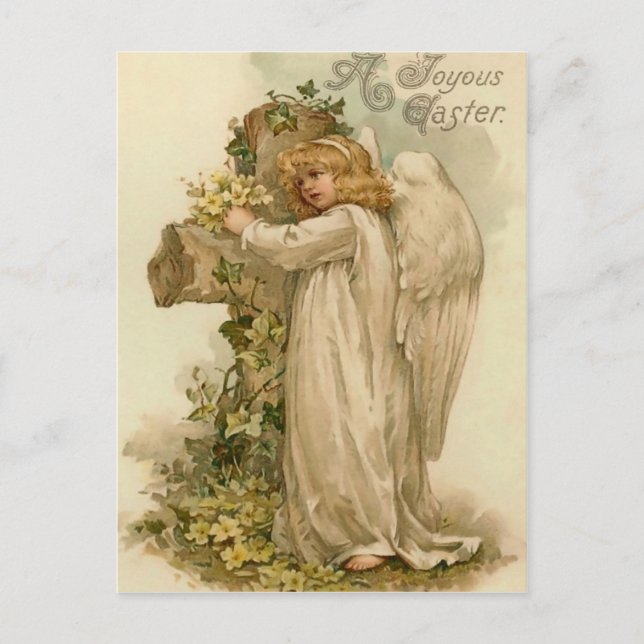 Vintage Easter Angel Postcard (Front)