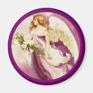 Vintage Easter Angel Textured Magnet