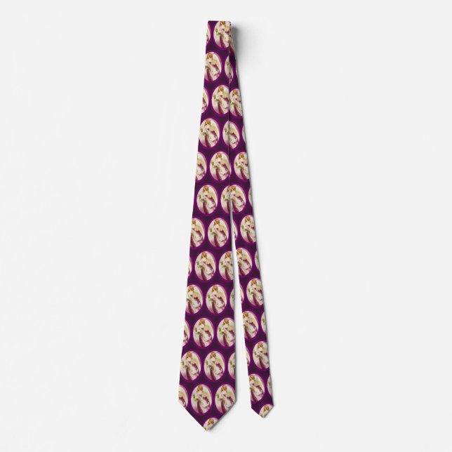 Vintage Easter Angel Textured Tie (Front)