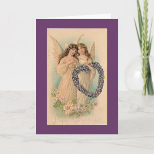 Vintage Easter Angels Greeting Card
