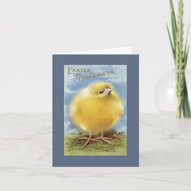 Vintage Easter Baby Chick Card (Front)