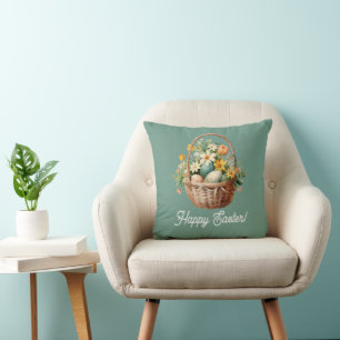 Vintage Easter Basket Cushion