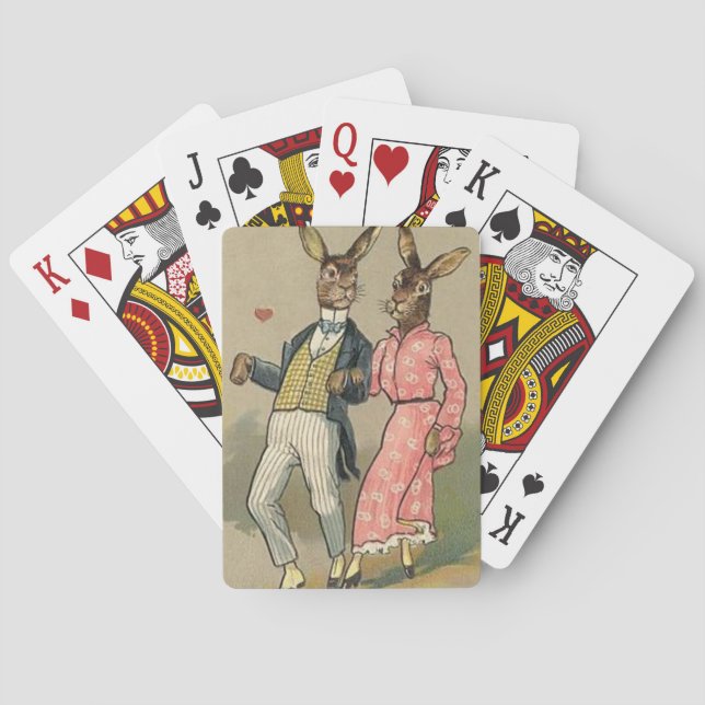 Vintage Easter Bicycle Playing cards (Back)