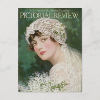 Vintage Easter Bride Holiday Postcard