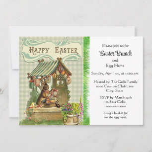 Vintage Easter Brunch Holiday Invitation