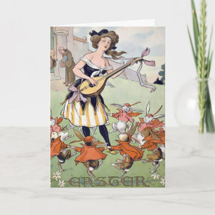 Vintage Easter Bunnies Card