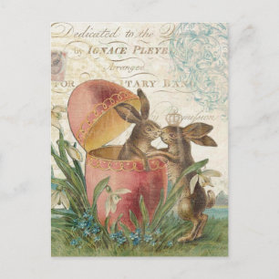Vintage Easter bunnies notecard