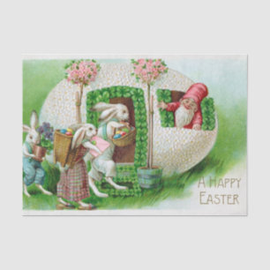 Vintage Easter Bunny and Easter Eggs Garden Tissue Paper