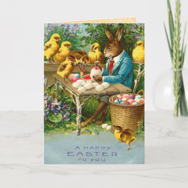 Vintage Easter Bunny Card (Front)