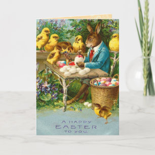 Vintage Easter Bunny Card