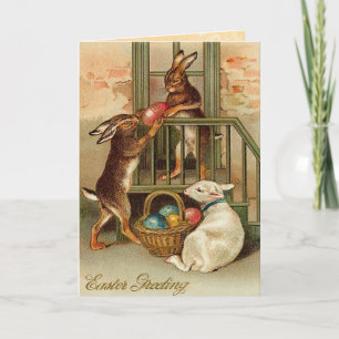 Vintage Easter Bunny Card