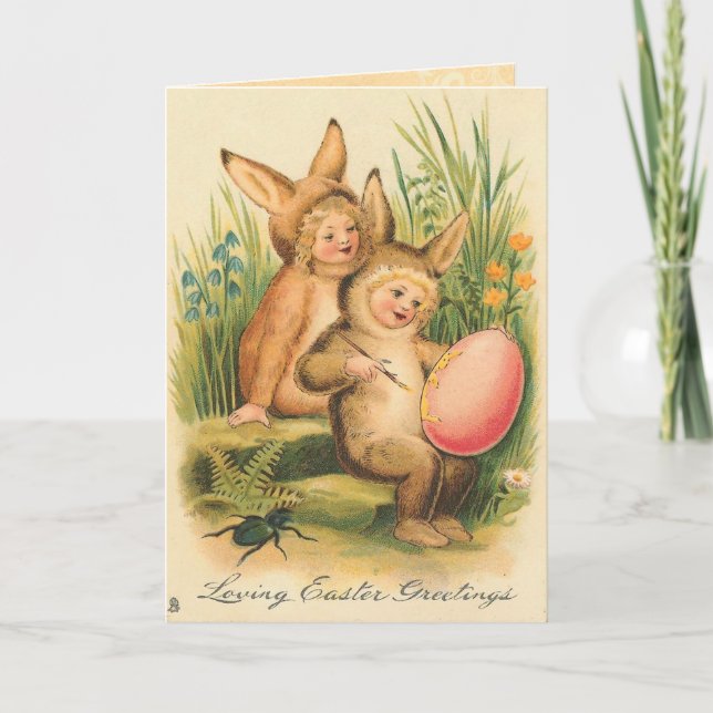 Vintage Easter Bunny Card (Front)