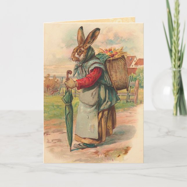 Vintage Easter Bunny Card (Front)