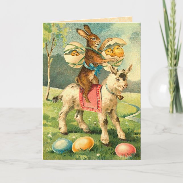 Vintage Easter Bunny Card (Front)