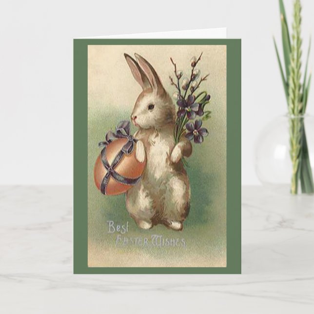 Vintage Easter Bunny Card (Front)