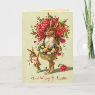Vintage Easter Bunny Card