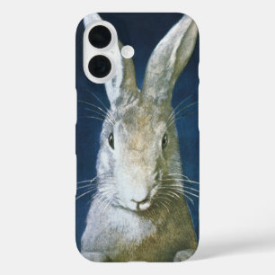 Vintage Easter Bunny, Cute Furry White Rabbit iPhone 16 Case