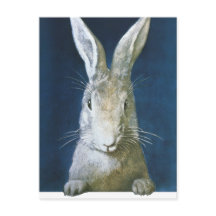 Vintage Easter Bunny, Cute Furry White Rabbit