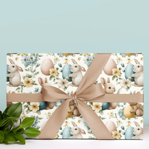 Vintage Easter Bunny & Eggs Wrapping Paper