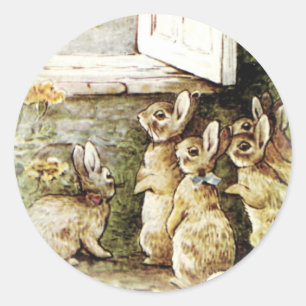 Vintage Easter Bunny Envelope Stickers