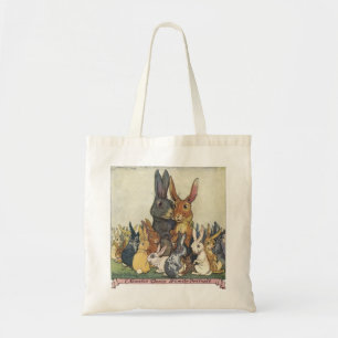 Vintage Easter Bunny Family Portrait Tote Bag
