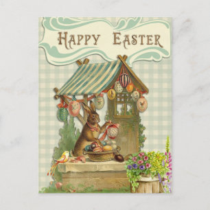 Vintage Easter Bunny Holiday Card