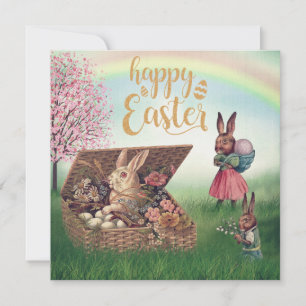 Vintage Easter Bunny Holiday Card