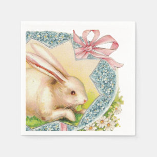 Vintage Easter Bunny Holiday party napkins