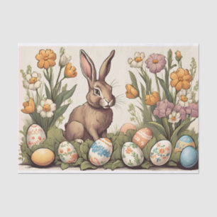 Vintage Easter Bunny in the Spring Garden Tissue Paper