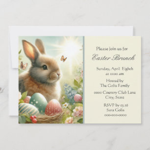 Vintage Easter Bunny Invitation