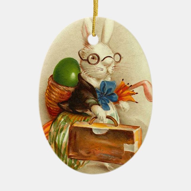 Vintage Easter Bunny Ornament (Front)