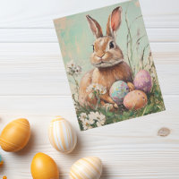 Vintage Easter Bunny Painting