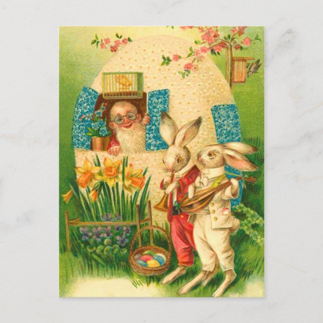 Vintage Easter Bunny Postcard (Front)