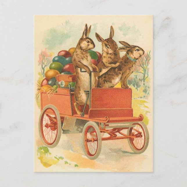 Vintage Easter Bunny Postcard (Front)