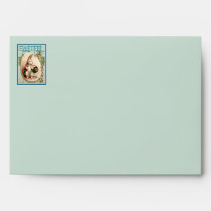 Vintage Easter Bunny Printed Return Address Envelope
