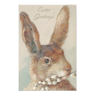 Vintage Easter Bunny Rabbit Photo Print