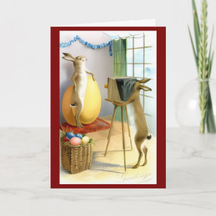 Vintage Easter Bunny Spring Card