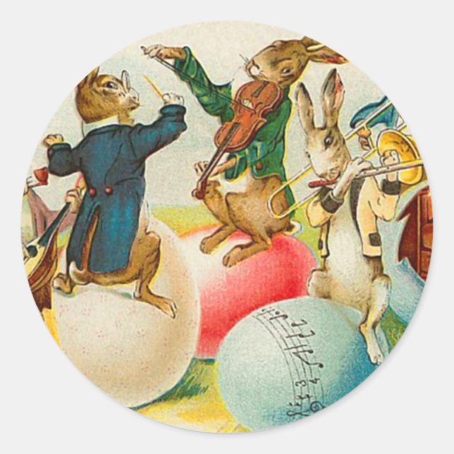 Vintage Easter Bunny Stickers (Front)