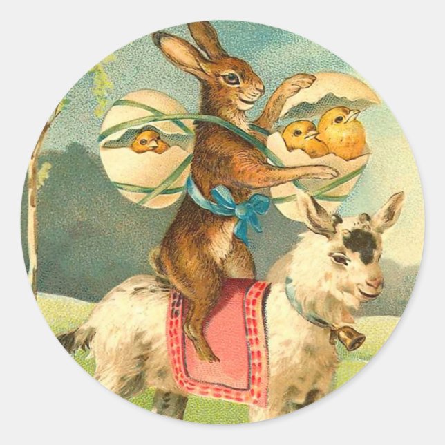 Vintage Easter Bunny Stickers (Front)