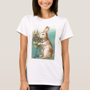 Vintage Easter Bunny With Green Egg T-Shirt