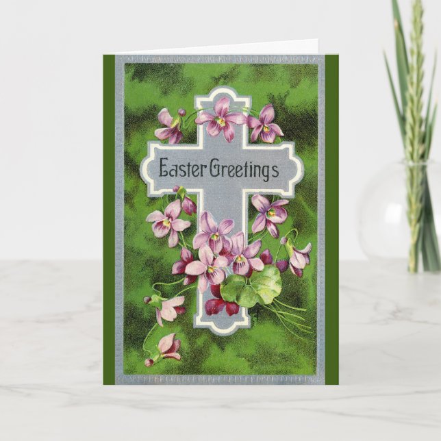 Vintage Easter Card - Easter Cross (Front)